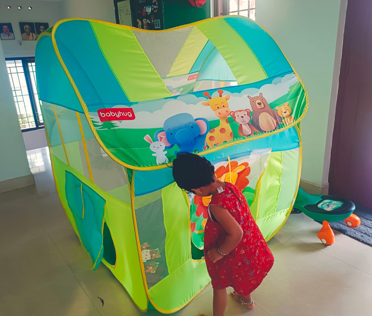 Preloved Easy-to-fold pop-up play house Babyhug India