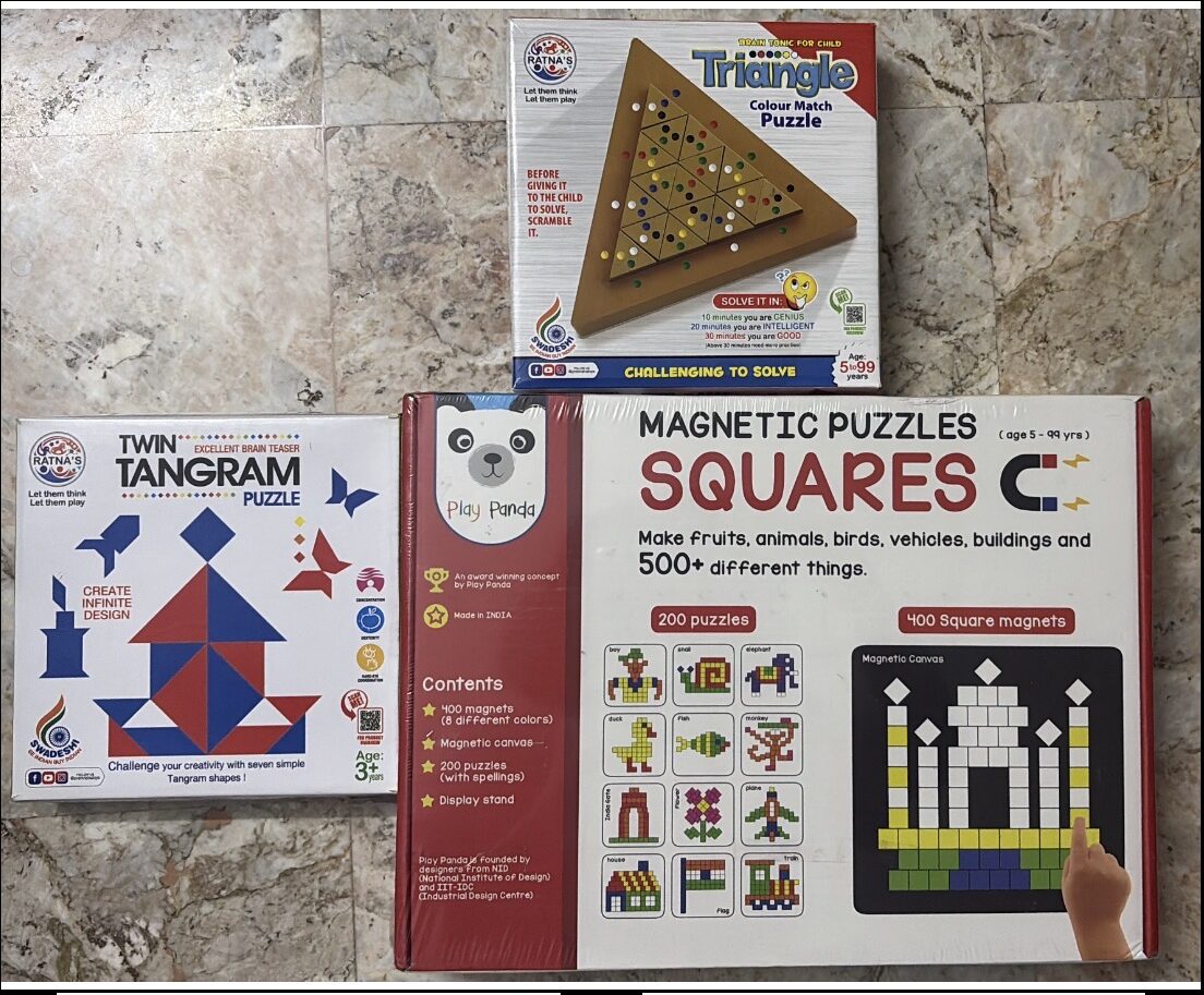 Preowned but unused STEM learning puzzles for kids new India