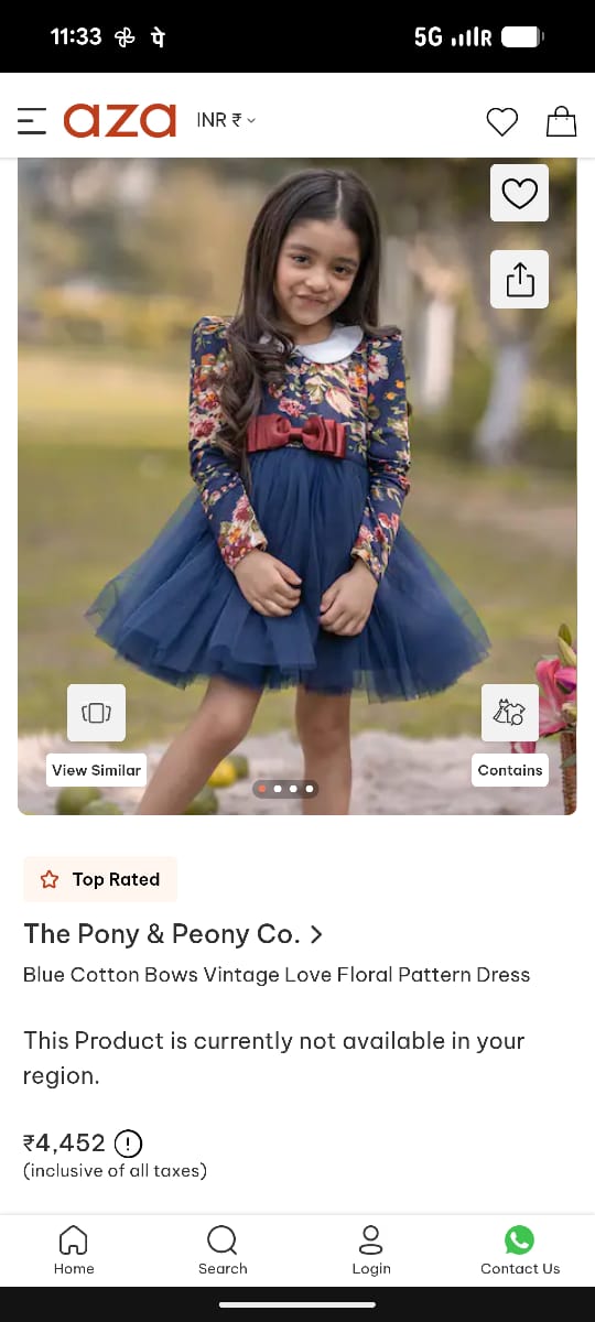 Used floral party dress for girls preloved India