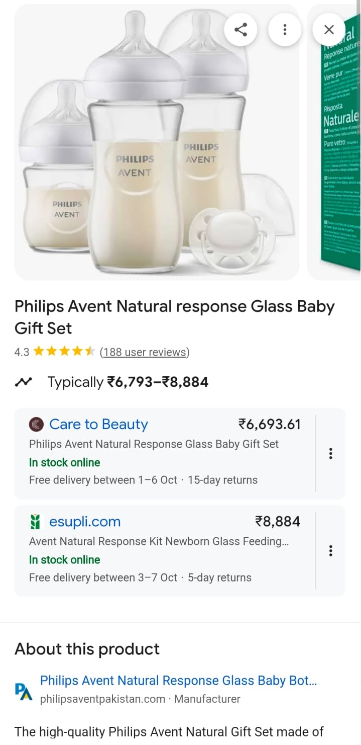 Avent glass bottles in good condition Avent glass bottles in good condition