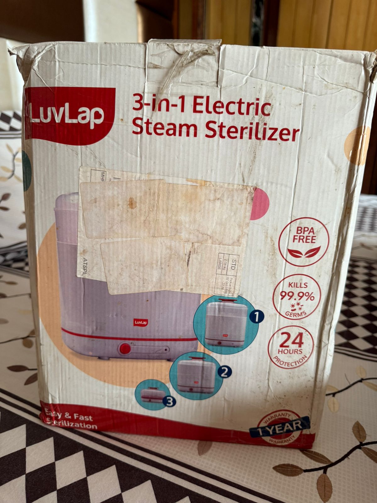 Baby feeding bottle steriliser Luvlap Baby feeding bottle steriliser Luvlap