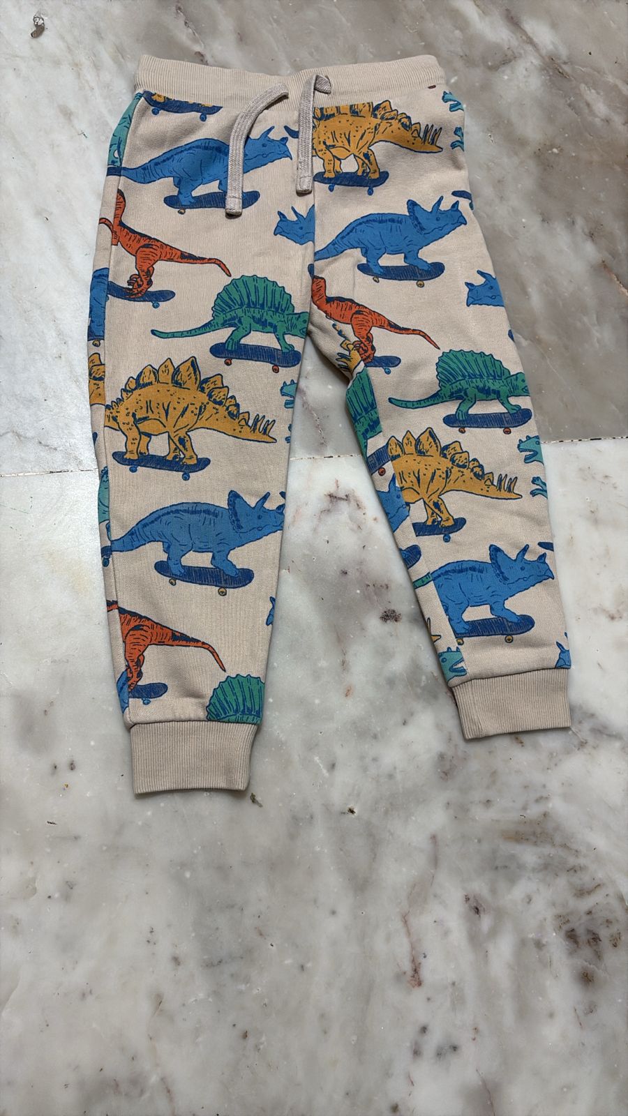 Used M&S dinosaur print trackpants for toddlers good condition