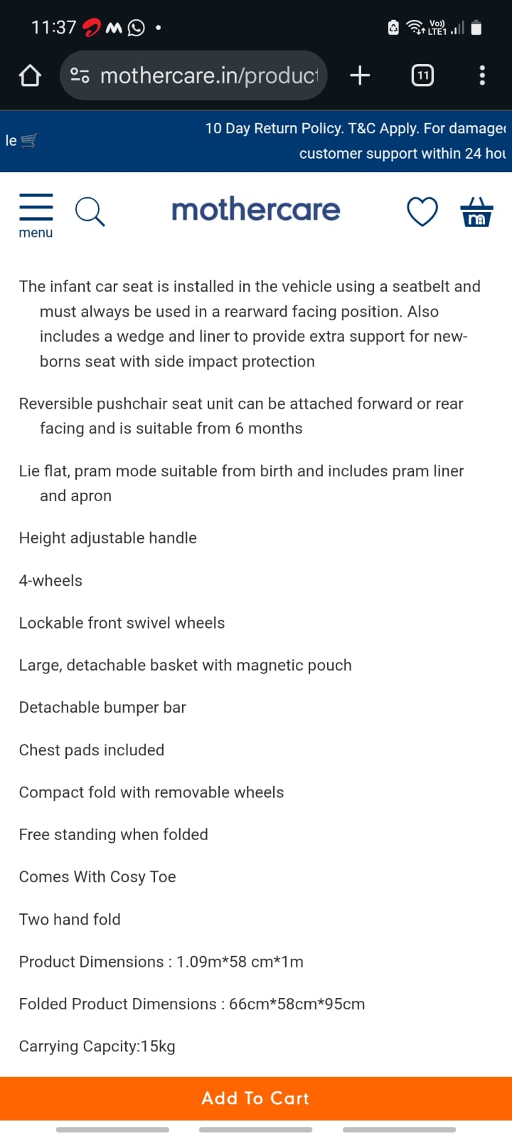 Sustainable preloved Mothercare travel gear Sustainable preloved Mothercare travel gear