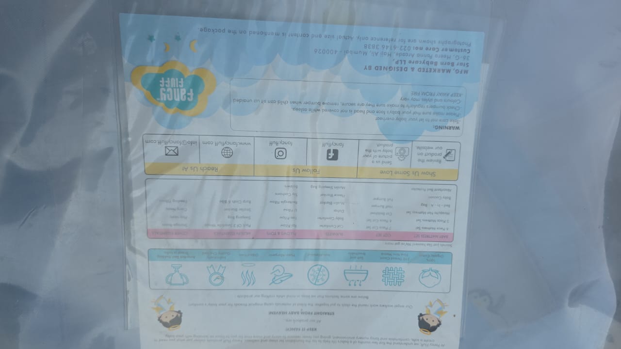 Fancy Fluff baby bed with mosquito protection preloved