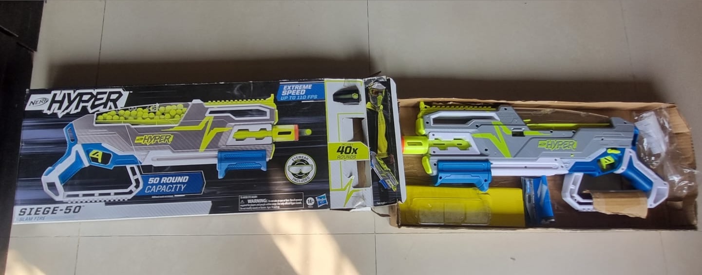 Hamey’s Nerf pump action blast toy gun