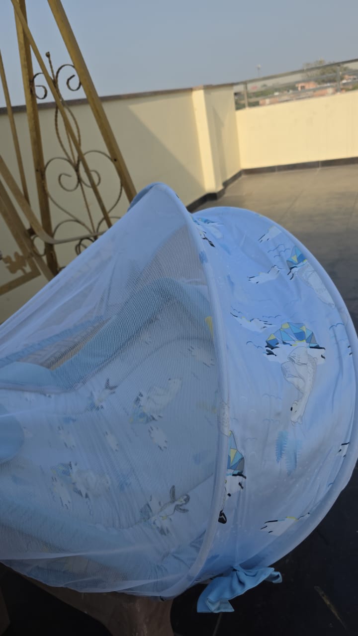 Safe baby mosquito net bed used India