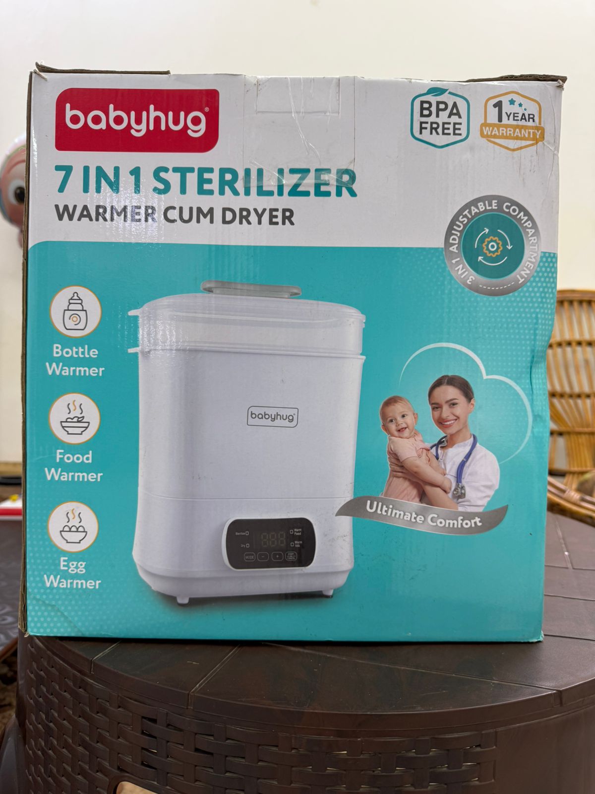 Babyhug 7 in 1 baby bottle sterilizer new coming from a home