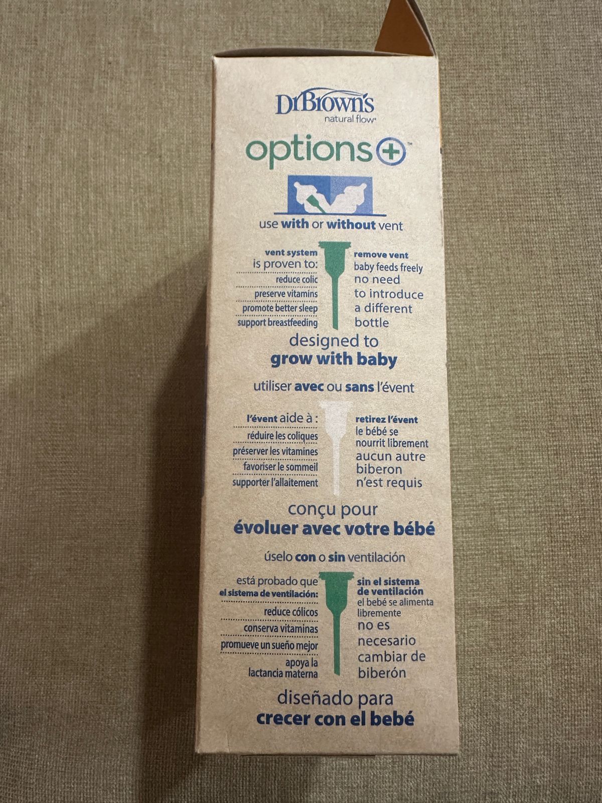 Anti colic glass feeding bottles Dr Browns