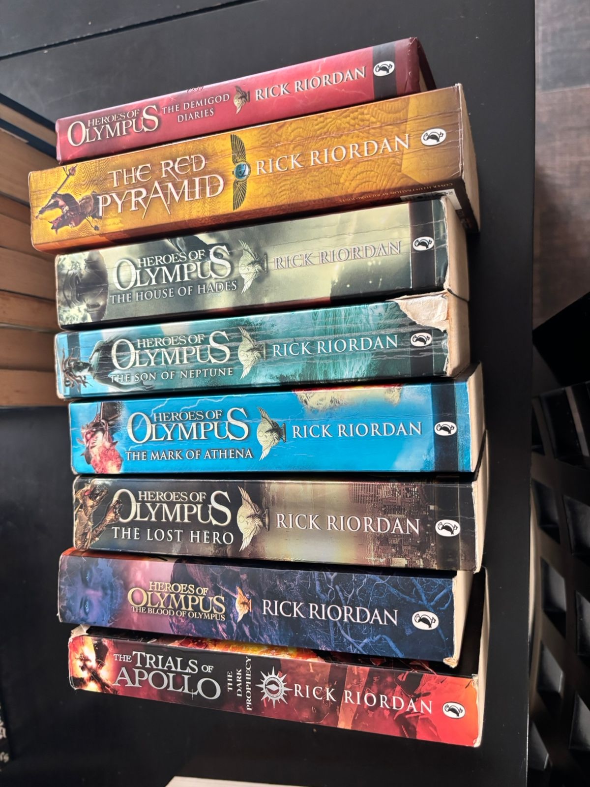 Preowned Rick Riordan fantasy books