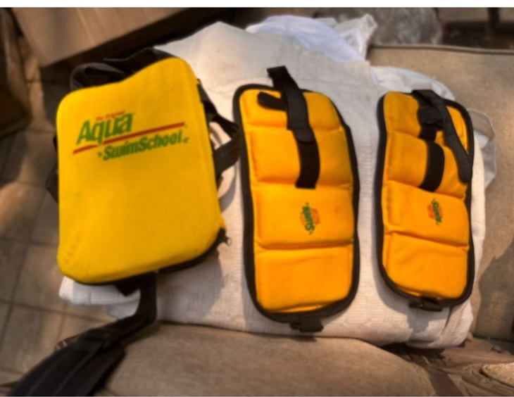 Secondhand swimming arm pads and chest pad floats