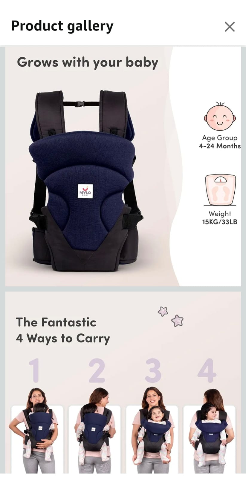 Used Mylo baby carrier preloved