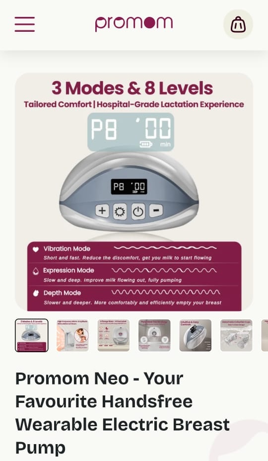 Preowned Promom breast pump in good condition