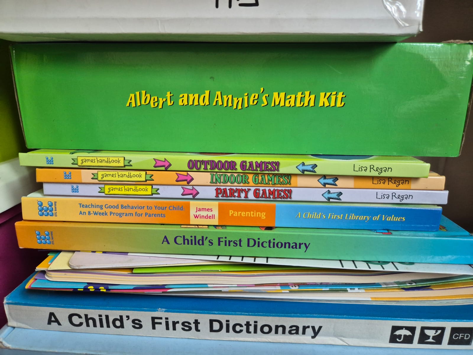 Preowned kids learning books and puzzles